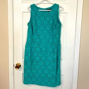 Ralph Lauren turquoise sleeveless lace summer dress